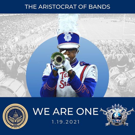tsu_arag's tweet image. TSU’s famed Aristocrat of Bands to be part of Biden, Harris inauguration celebration Jan 19 at 8pm EST/7pm CST. Read more at bit.ly/35S2byC.
#ExcellenceIsOurHabit #TeamTSU HBCU Buzz HBCU Digest