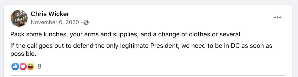 the people who stormed the capitol have been talking about traveling to DC to change the election results by force since election day.