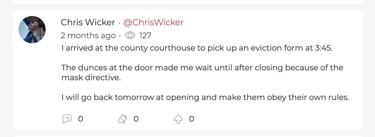 and we know he's a landlord because... he told us.i won't post the addresses, but if you live in chattanooga & are worried you may accidentally rent from chris wicker, you can check to see which properties he owns on the county GIS https://gismaps.hamiltontn.gov/Html5Viewer/index.html?viewer=GISMO5.GIS_HTML51