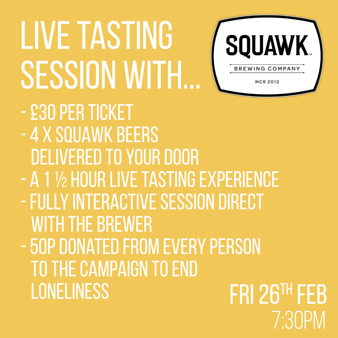 vtlbeertasting's tweet photo. Next up we have @SQUAWKBrewingCo for a live tasting session on Friday 26th February at 7.30pm. They are teasing us with some new releases planned for our event, so stay tuned!
Tickets available now: https://t.co/RQWcQpmrdm
#squawkbrewing #squawk #craftbeer #manchester https://t.co/f7AP96VJ4S