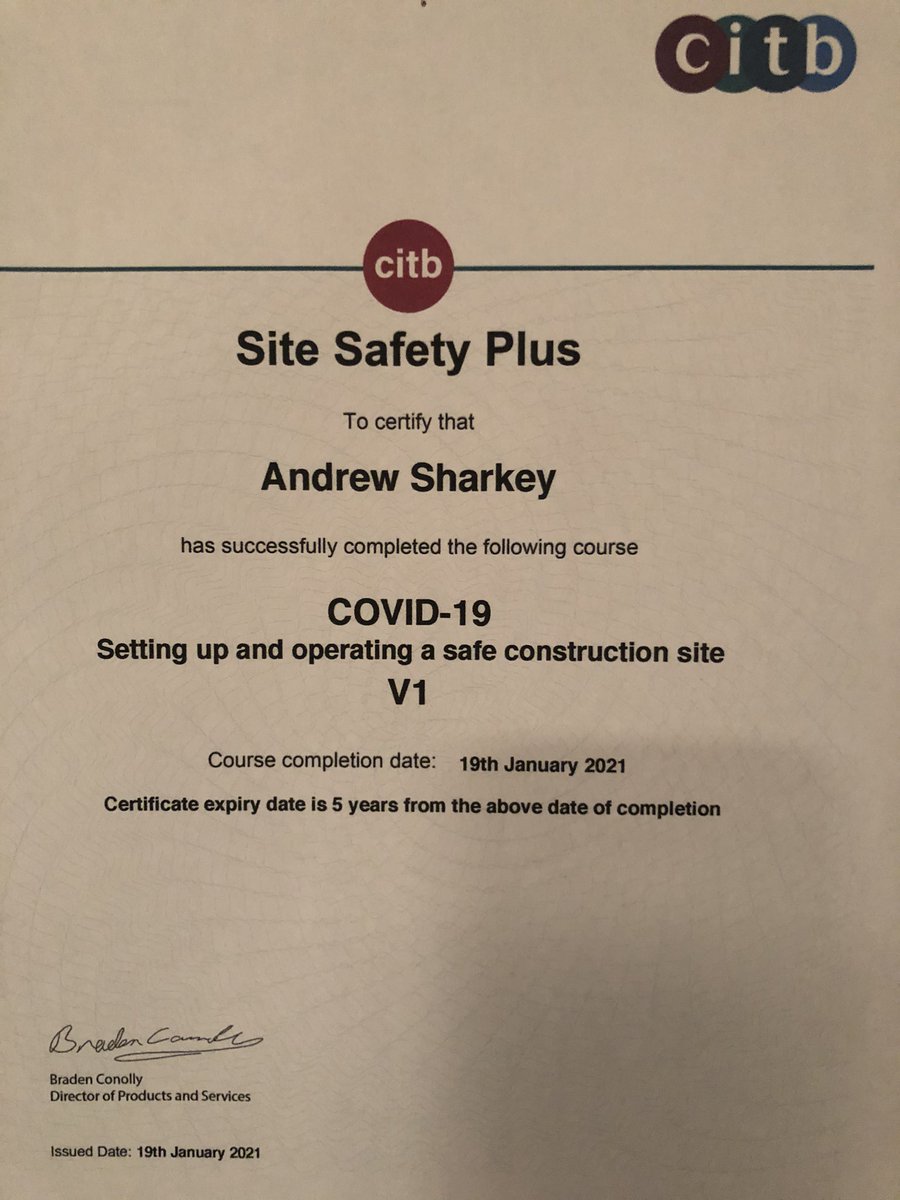 Self development refresher day, took the increasingly popular CITB e-Course, Setting up and Operating a safe Construction Site, its f.o.c. has excellent detailed industry content, recommends 3hrs to go through the content, with a 20 question exam at the end. 👍