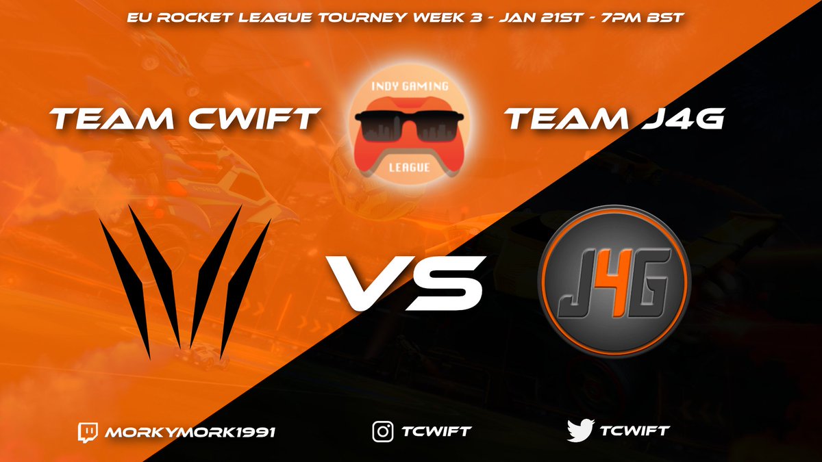 TCwift's tweet image. The EU Rocket League team will be competing against J4G for the 3rd Indy Gaming League Match! Catch the game on twitch @MMork1991 at 7PM BST on Jan 21st!

#RocketLeague #indygaming #teamcwift #j4g #Eu