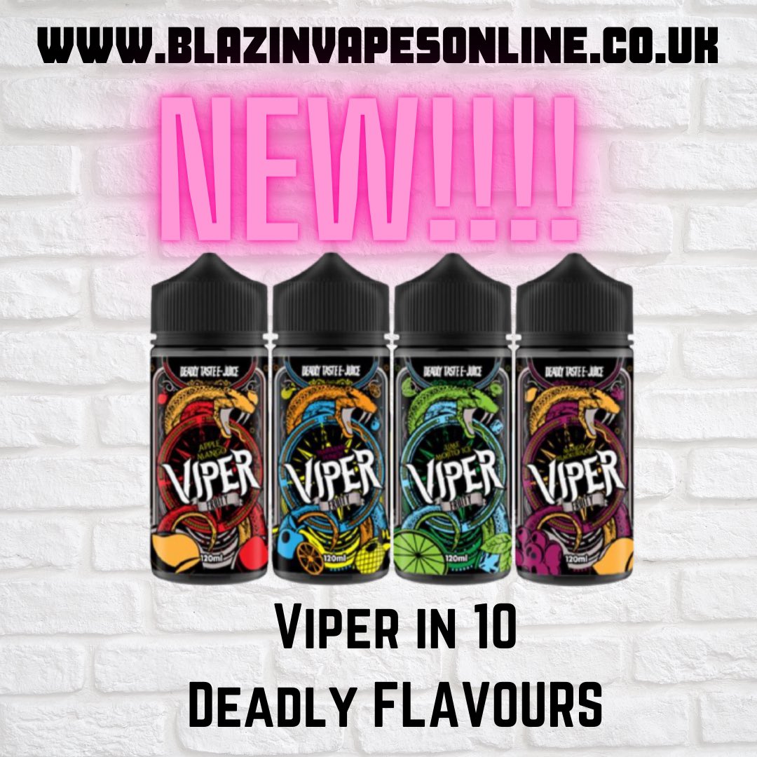 Now and in Stock VIPER available in 10 deadly flavours #treatyourself