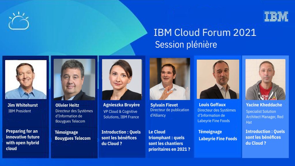 [#IBMCloudForum] Transformer, innover, se réinventer avec #IBM et #RedHat le 3 février : une demi-journée pour apprendre à jouer la partition du #Cloud #Hybride ouvert avec de nombreux témoignages et cas concrets. 
👉Agenda et inscription : ibm.co/35VlFlN