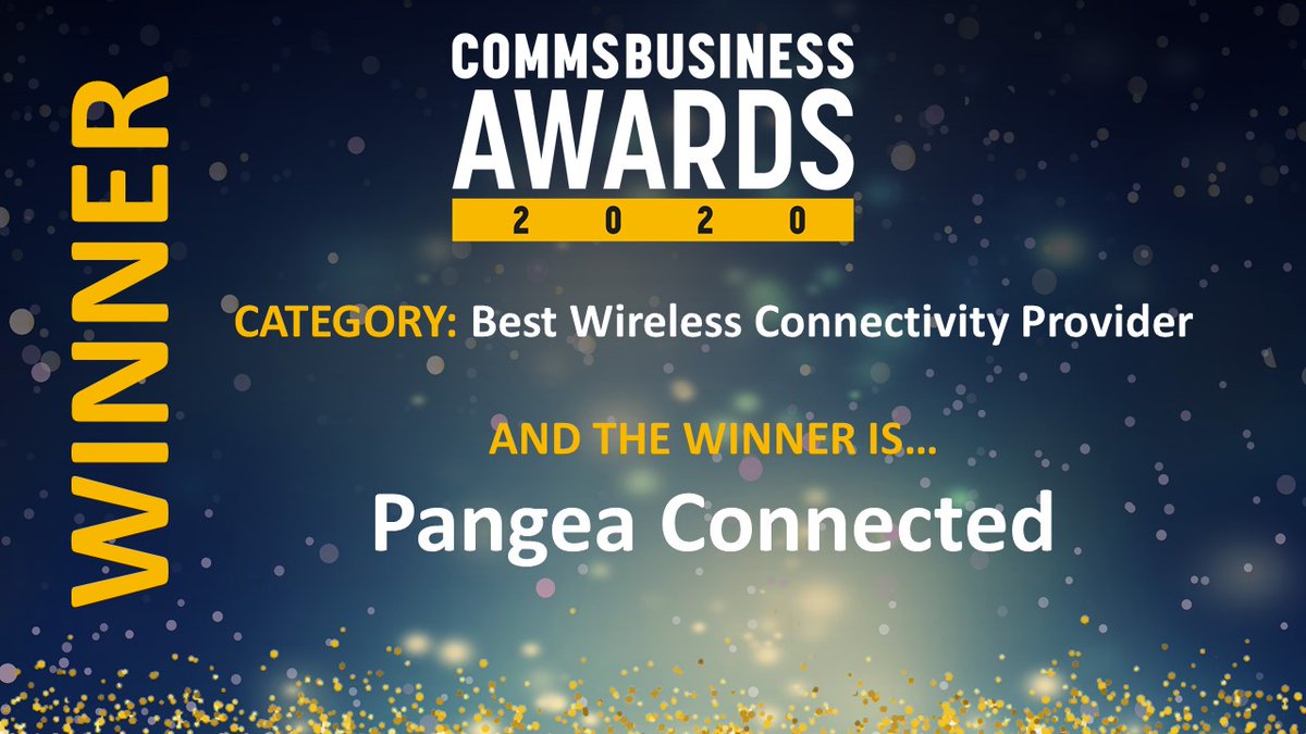 🎉We did it! The team’s thrilled that we took home the trophy for Best Wireless Connectivity Provider at tonight’s <a href="/CommsBusiness/">Comms Business</a> awards 🏆 Thank you to Comms Business for putting on an awesome virtual show, and big props to tonight’s finalists and winners! 👏