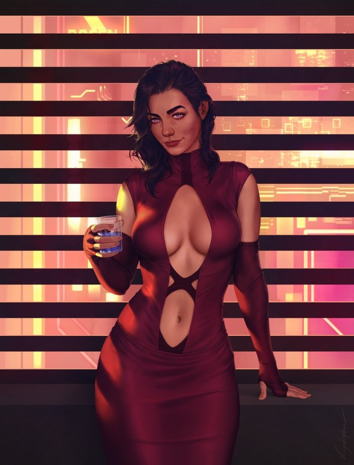 Given the time to change was fair enough...

Though she would meet him out front wearing something completely different to her usual outfit. A deep crimson dress! Along with a fuzzy black overcoat, considering it was kind of chilly.

“Did I make it in five minutes?”