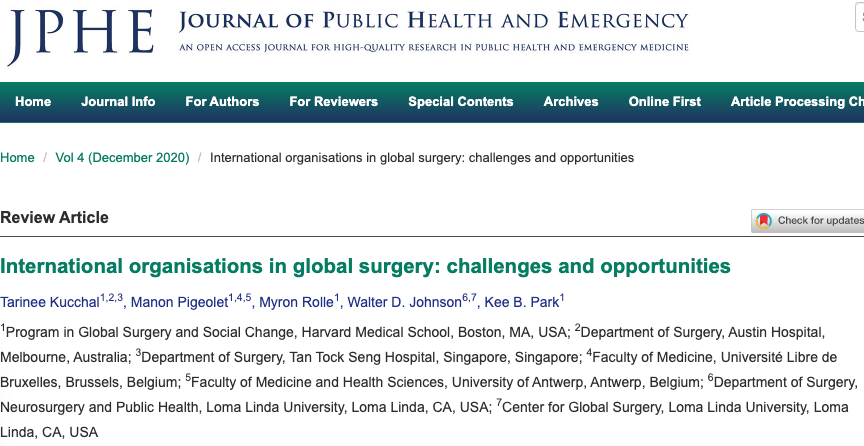 #GlobalSurgery landscape is changing rapidly. We examine the roles of the international organizations (inc. regional blocs) &amp; how they are responding to the efforts by the LMICs to ⬆️ #surgicalcare jphe.amegroups.com/article/view/6…
<a href="/TarineeKucchal/">Tarinee Kucchal</a> <a href="/MyronRolle/">Myron Rolle, MD</a> <a href="/drwaltjohnson/">Walt Johnson</a> 🙏<a href="/DVervoort94/">Dominique Vervoort</a>