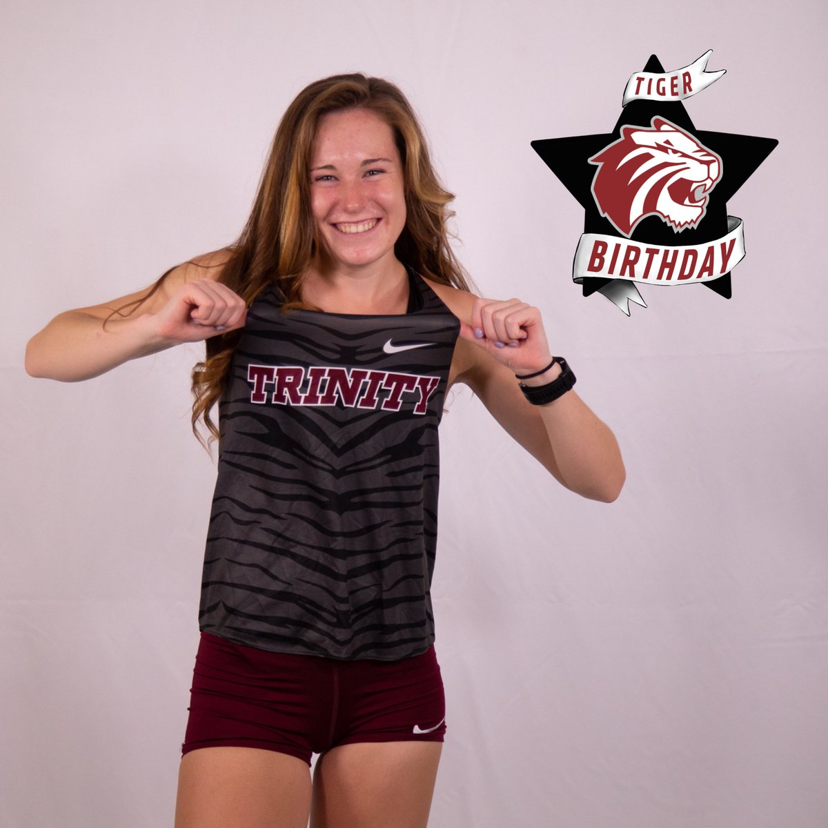 trinityxctf's tweet image. Next birthday up is a bright one- happy birthday to our jolly senior Jordan!! This hard working and adventurous Tiger is leading the team with both her speed and her kindness this year. #TeamThoughts describe her as optimistic, diligent, and inspiring! #TUXCTF