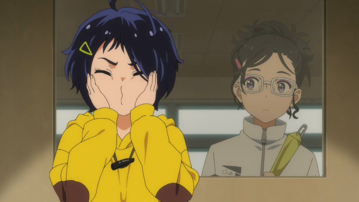 But now we get to the main event, the egg of the day! Who are we going to get this time? It's Minami, a quite oxymoronic timid gymnastics club member! We have a got a real odd one this time. I loved how Ai was trying to puff up and act all cool trying to save today's eggirl,