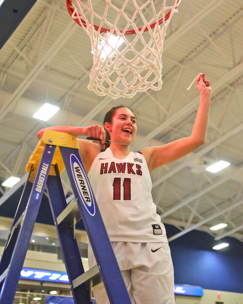 IUPCrimsonHawk's tweet photo. Today’s #HawkProfile is junior forward Alana Cardona of @IUP_WBB!
» 53 games played for 2-time defending NCAA D2 semi-finalists
» 3.72 GPA as business education major
» Follow her YouTube channel - https://t.co/wDR2sOCQNH
🔗 https://t.co/zks9q1Djsi
#TalonsUp https://t.co/3HNFC2JEql