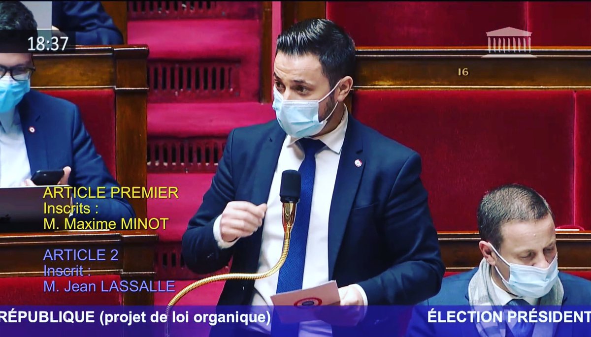 MaximeMinot's tweet image. « Je vous propose par voie d’amendement une proposition, prévoyant que nul ne peut se présenter à l’élection présidentielle s’il n’a jamais exercé de mandat électif au niveau national ou local ! »