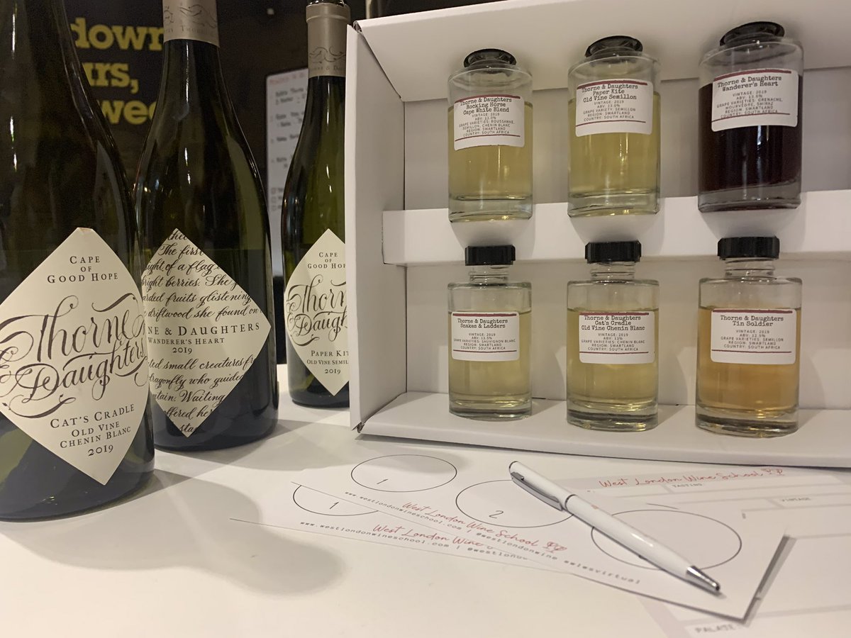 WestLondonWine's tweet photo. Who’s joining us for our online fine wine tasting of South Africa’s Thorne & Daughters with John Thorne Seccombe this Thursday? Keep an eye out for your super duper tasting kits! #WLWSVirtual #VirtualWineTasting https://t.co/PHaeV9ne1c