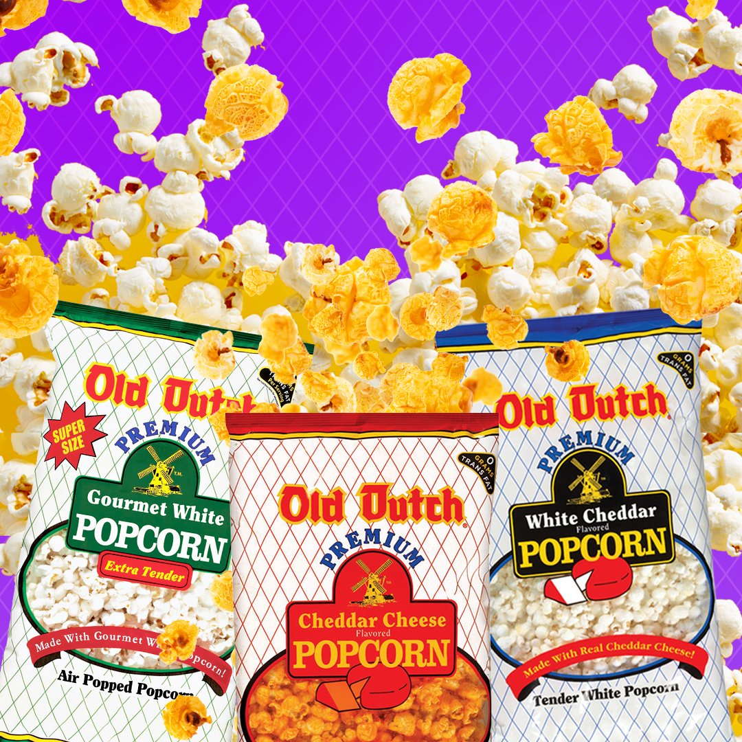 HAPPY NATIONAL POPCORN DAY! 

How will you choose to celebrate today? With Old Dutch Gourmet White Popcorn, Cheddar Cheese Popcorn, or White Cheddar Popcorn?