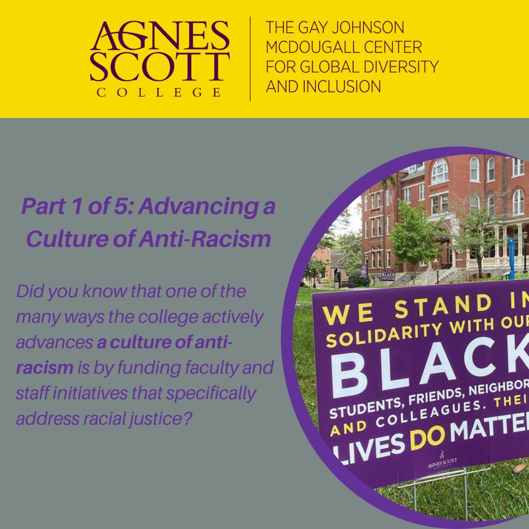 DYK one of the many ways the college actively advances a culture of anti-racism is by funding faculty &amp; staff initiatives to specifically address racial justice?

Take a look at our JEDI Annual Plan to find out more on each of our five themes.

tinyurl.com/ASCDEIAnnualPl…