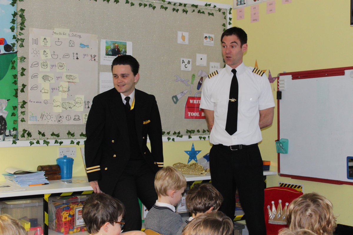 Eliz_Coll's tweet image. As part of their Transport topic Reception enjoyed a visit from two #Aurigny Pilots yesterday. The children were each given tickets &amp;amp; sat in their seats as if they were in a plane. Thank you to Mark &amp;amp; Ollie for making the afternoon so fun the children loved it! #ECJS