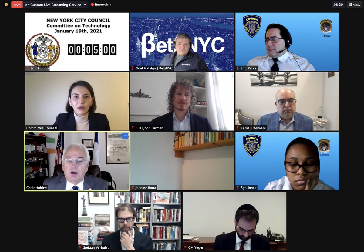 Right now, you can tune into  @NYCCouncil's hearing on  #SmartCities with  @NYCCouncilTech, Chair  @BobHoldenNYC,  @NYC_CTO and others, including our Executive Director.  https://council.nyc.gov/livestream/#virtual-room-2