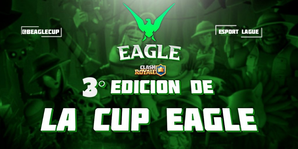 Inscripciones Abiertas|#CR|
Cup Eagle🏆

🏅64 EQUIPOS
🏅ELIMINACIÓN DIRECTA

 📝Requisitos

⏭️Seguir a:
✅ <a href="/SOYTHEPIKACHU/">THE-PIKACHU</a>
✅ @IJosefhdez
✅ <a href="/Giovanni107_CR/">Giovanni_Rodriguez</a>
✅ Conseguir 5Rt
✅RT y ❤️
✅ Men. 3 equipos

Pruebas al MD.🙌 📩