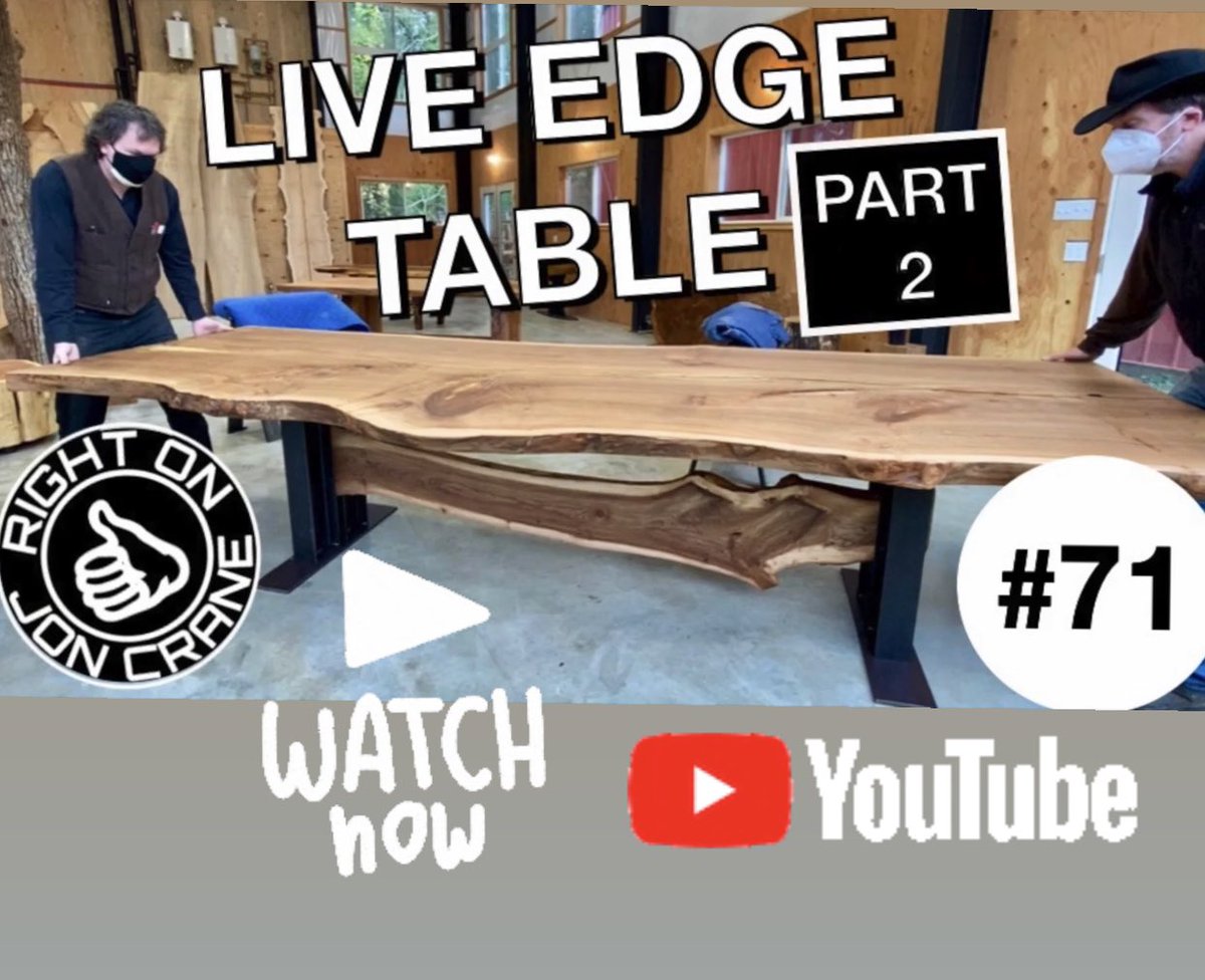 RightOnJonCrane's tweet photo. I had an awesome time working with David Kotz and his crew on this beautiful table! Check out the video I just put up on YouTube! 
https://t.co/POholhi6QW #liveedgetable #rightonwithjoncrane https://t.co/RvKnQ37E2g