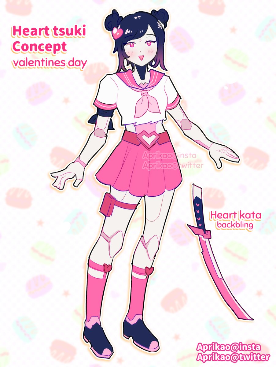 apricatts's tweet photo. 💗 Heart tsuki concept 💗

I made a tsuki valentines day concept ! 
something fun I had thought for a while ^-^
I think more cute girl skins would be great 💖
- - - -
#FortniteArt #FortniteConcept 🌱 https://t.co/wg17jii9J7