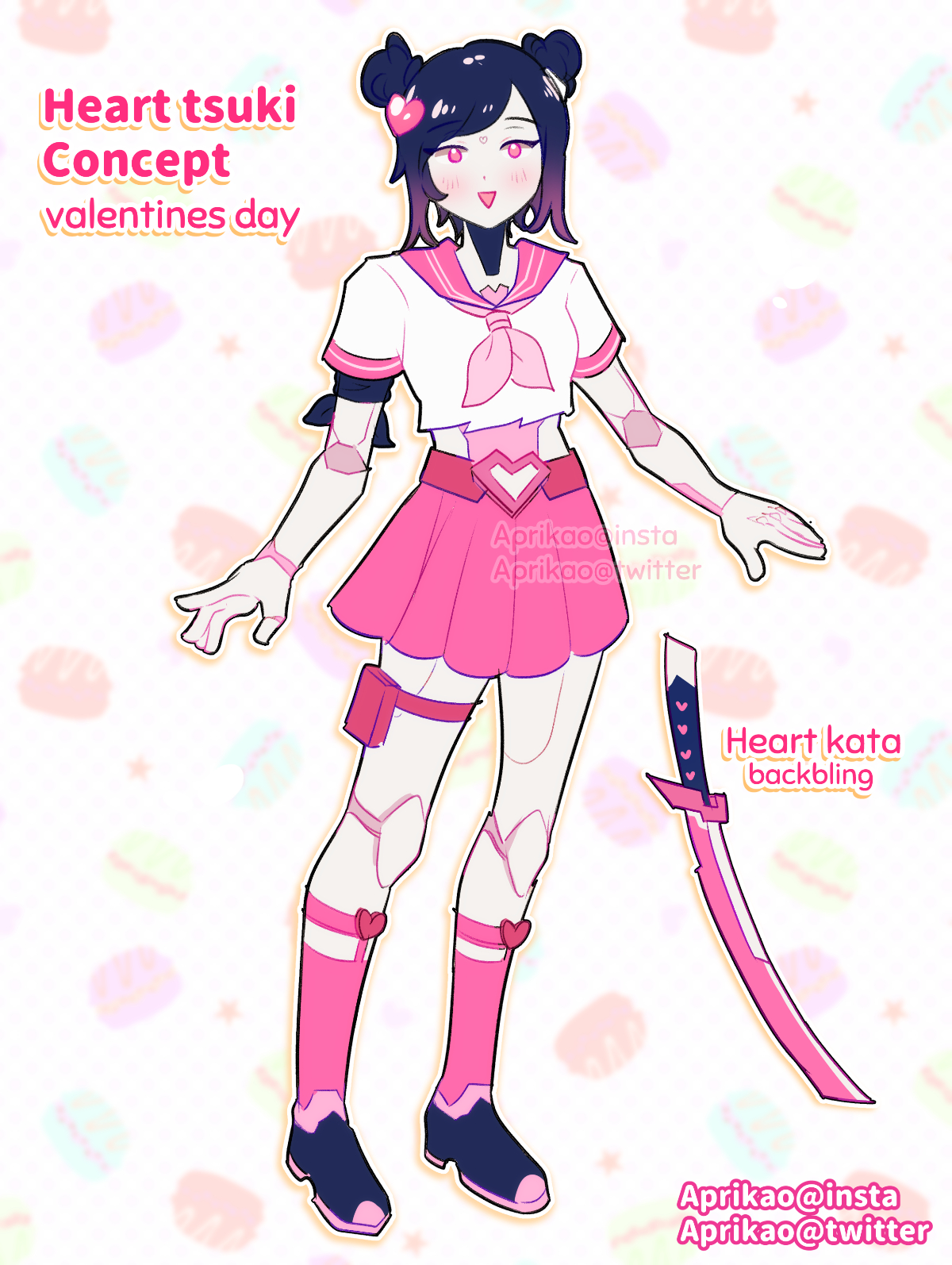 Apri ⁺₊✧ on X: 💗 Heart tsuki concept 💗 I made a tsuki valentines day  concept ! something fun I had thought for a while ^-^ I think more cute  girl skins