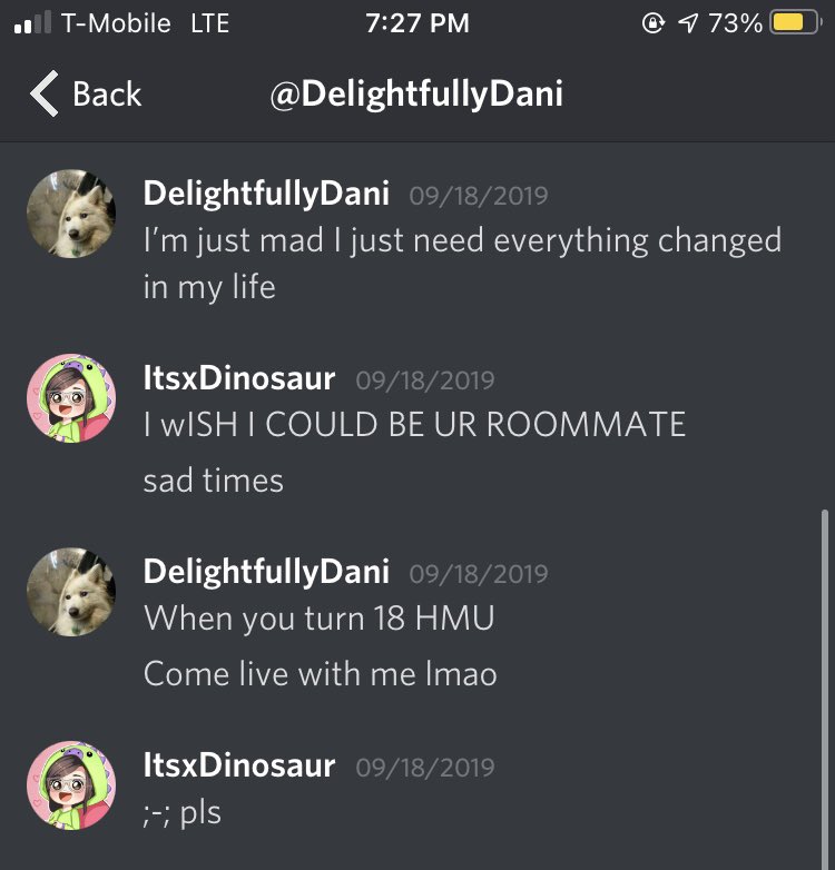 She and I also spoke about moving in together, more in depth in text messages than discord, but I've had those deleted for awhile.