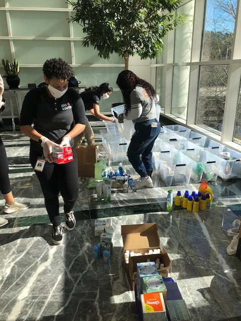 GasSouth's tweet photo. In honor of #MLKDayofService, Gas South hosted a MLK Drive to support the @CovenantHouseGA. Employees were able to donate goods and pack “welcome kits” for new residents currently experiencing homelessness. #BeAFuelForGood https://t.co/FrTGhkTv02