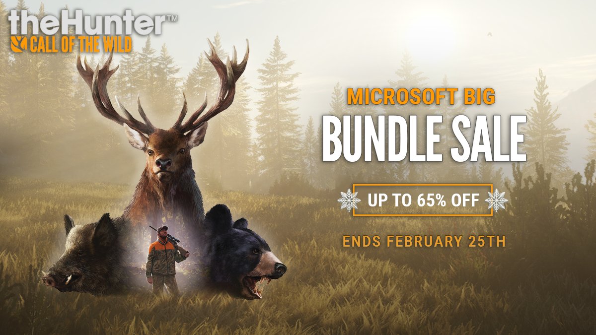 Thehuntercotw The Bigbundlesale Is Here Get Up To 65 Off Of Selected Thehunter Call Of The Wild Content Including The 21 Edition And Reserve Bundle Head To The Xbox Store