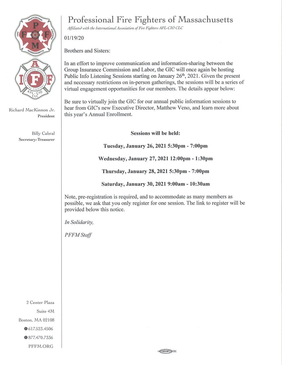 Attn Members: GIC Public Information Sessions for 2021

Link to Register: mass.gov/event/gic-publ…