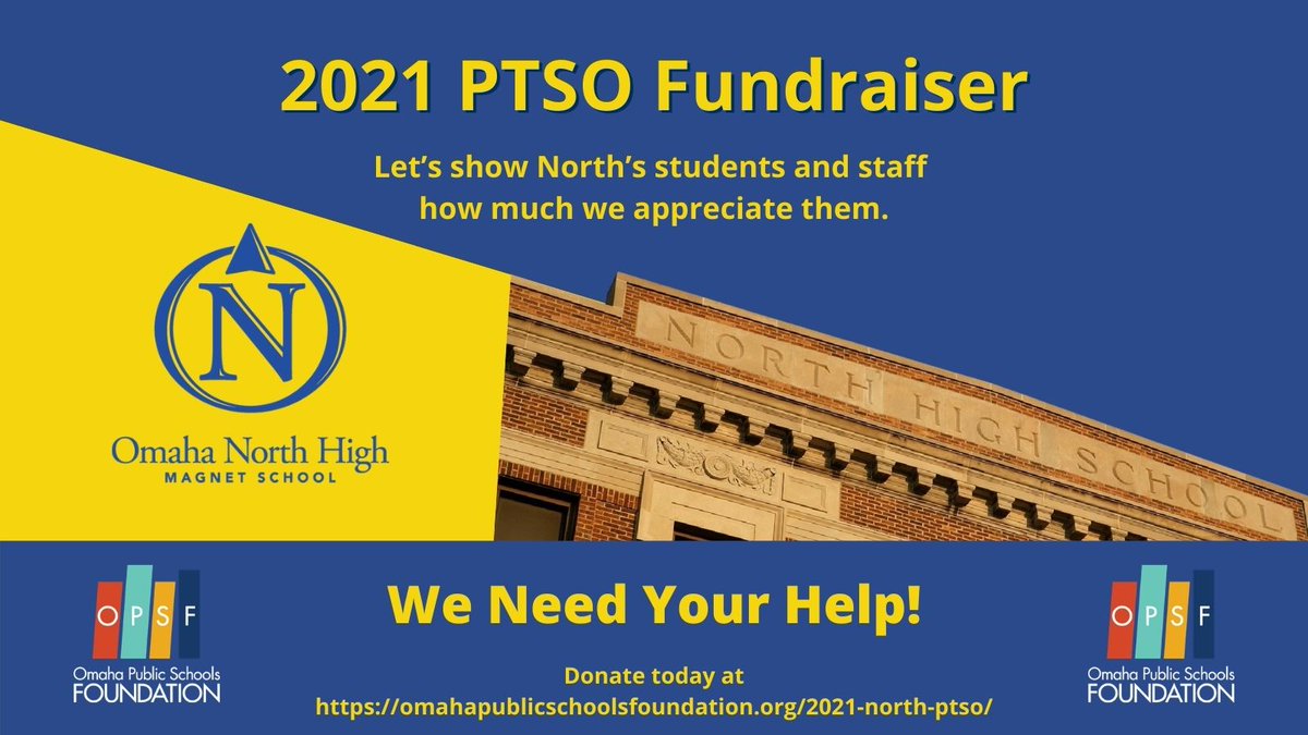 #OPSProud #InvestinSuccess #OPSFpossible Contributing to North's PTSO Fundraiser is a great way to show your #NorthHighViking pride. omahapublicschoolsfoundation.org/2021-north-pts…