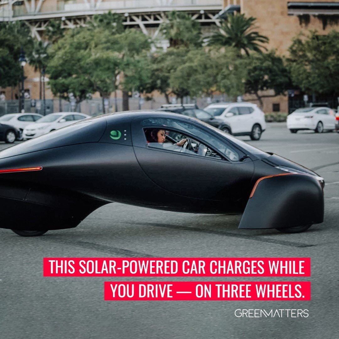 Solar-powered electric car by <a href="/aptera_motors/">Aptera</a> 🏁 <a href="/GreenMatters/">Green Matters ♻️</a> ♻️