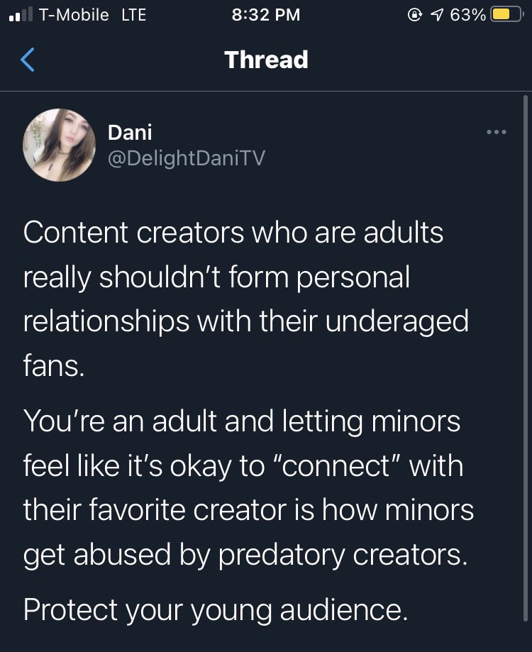 it’s really frustrating that she puts out tweets like these, but I was in her community and her discord because I was “the exception” - you didn’t protect me