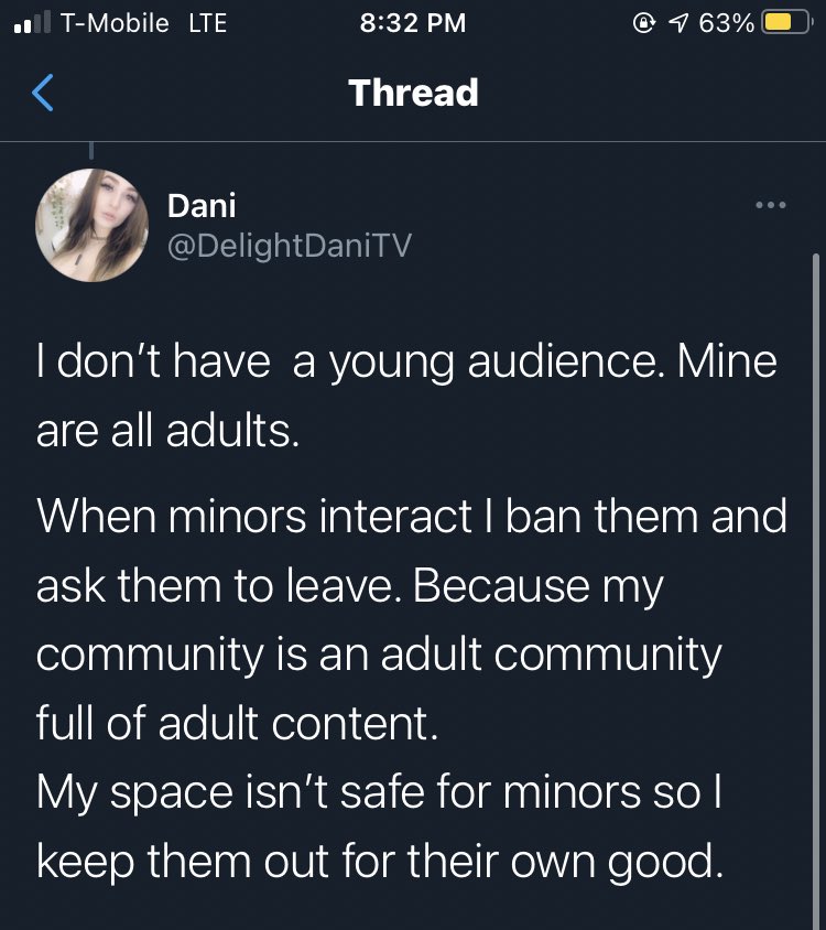 it’s really frustrating that she puts out tweets like these, but I was in her community and her discord because I was “the exception” - you didn’t protect me