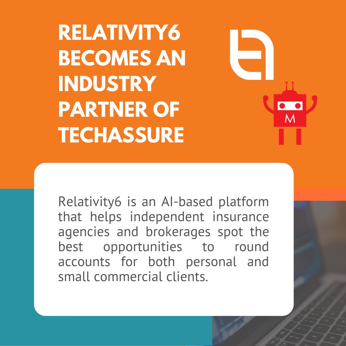 We are delighted to announce our new partnership with <a href="/relativity_6/">Relativity6</a>! TechAssure members will pilot a #cyber insurance program for Relativity6’s AI-based platform that allows retail insurance agents and brokers to identify opportunities within their client base.