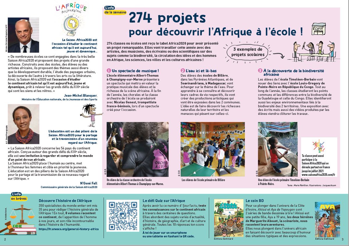 NailVerNdoye's tweet photo. Fier de cet exemplaire distribué gratuitement à tous les élèves de CM2.
 
Financé par le comité des mécènes de la @SaisonAfrica20 
Rédigé par le pôle Africa2020 (A. Lafon &amp; moi-même) du Ministère @education_gouv 
Ed. @MilanJeunesse

Téléchargeable gratuitement lien 👇🏾 https://t.co/nYUM61JpMX