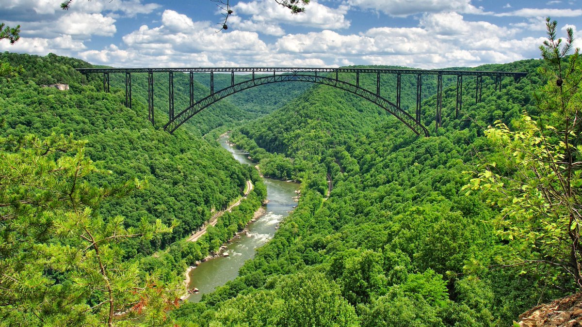 West river. Нью-Ривер-Гордж (мост). Мост Нью-Ривер-Гордж, Западная Вирджиния. Мост Нью Ривер Гордж в США штат Западная Вирджиния.