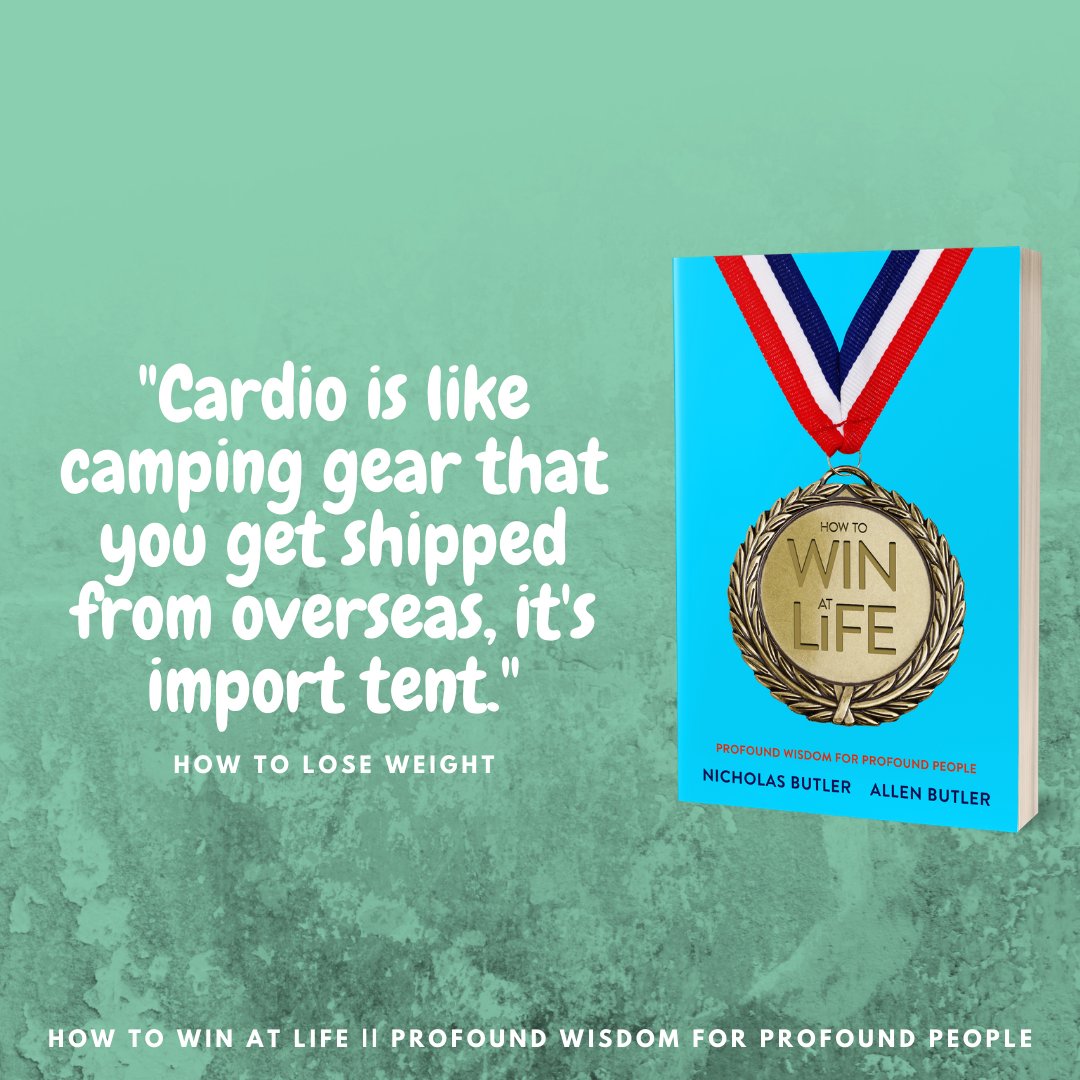 How2WinAtLife's tweet image. You're perfect the way you are. But in a much more real sense, you're not. Because nobody is perfect. If you'd like to shed a little weight, remember the importance of cardio