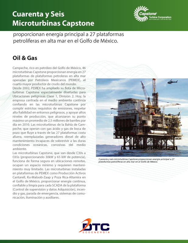 DTCSoluciones's tweet photo. Cuarenta y Seis Microturbinas Capstone proporcionan energía principal a 27 plataformas petrolíferas en alta mar en el Golfo de México
#oil #gas #EnergiaRenovable #EnergiaLimpia #EficienciaEnergetica #IndustriaVerde #ReduccionDeEmisiones #Energia https://t.co/MrqmZHEuwl