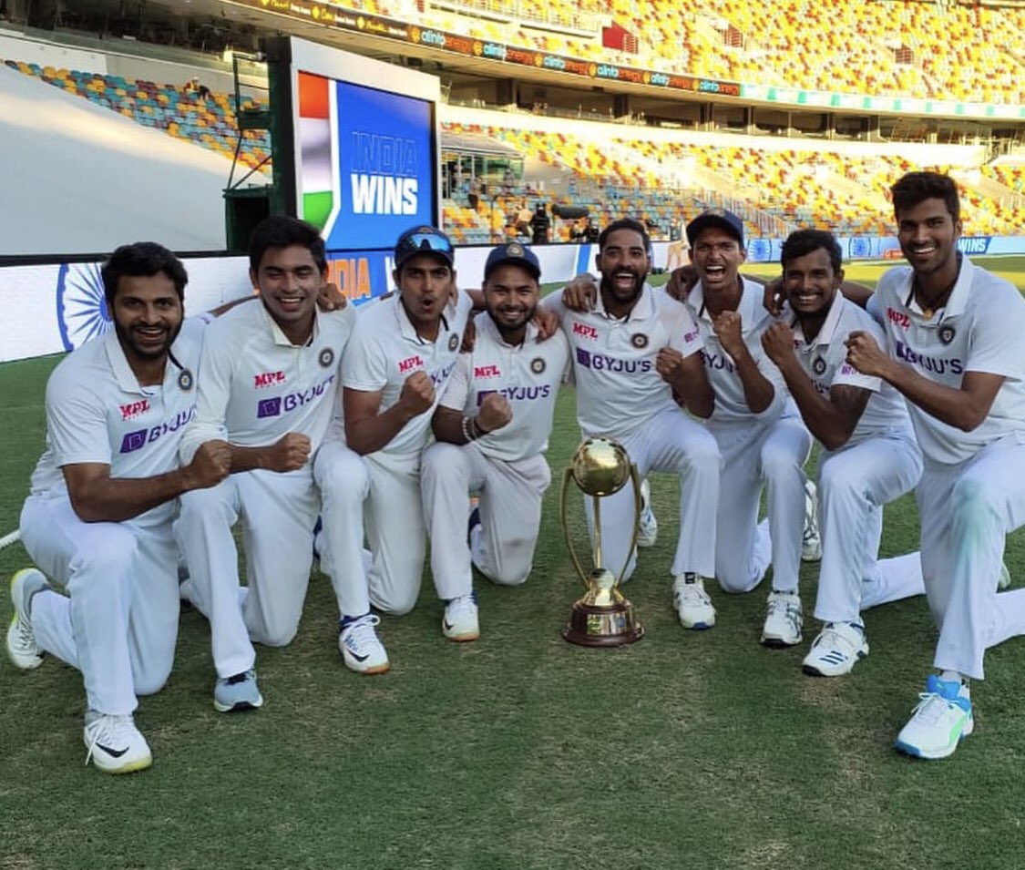 JimmyChacko301's tweet photo. Presenting you the NextGen #TeamIndia @BCCI
Kudos to you for rising up to the occasion and coming up with stellar performances against AUS in AUS. The grit, determination and resilience shown by each of you has been outstanding 🙌 #INDvsAUS https://t.co/14VusbWrSh