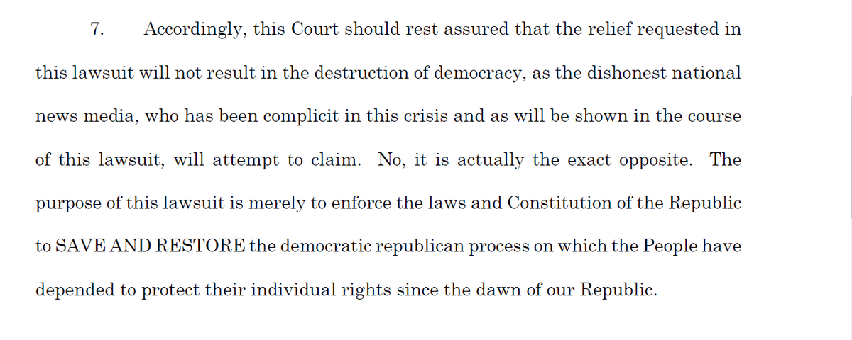 "...this Court should rest assured that [literally yeeting the entire Congress] will not result in the destruction of democracy."