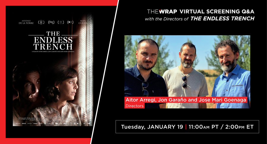 Join us at 11am PT for our live screening of 'The Endless Trench, with a special LIVE audience Q&amp;A segment! 

Don't miss this conversation with the directors of the film Aitor Arregi, Jon Garano, and Jose Mari Goenaga.

RSVP at screenings.thewrap.com! 
#WrapScreenings