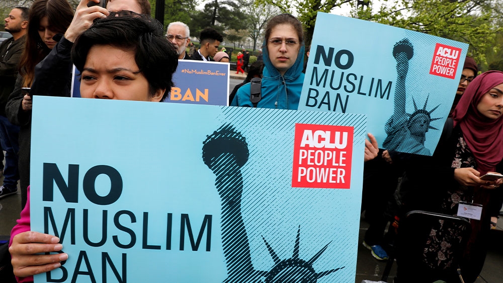 AJEnglish's tweet photo. US rights groups have welcomed Joe Biden’s promise to repeal Trump’s Muslim ban, but question whether it will do enough to address the harm it has caused https://t.co/RsVCfR0001 https://t.co/TDsDlLfqMy