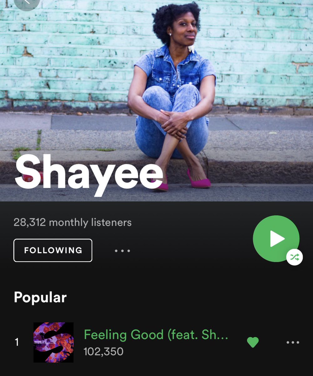 102k listens on Spotify for the “Feeling Good” song I’m featuring on. Thank You 💋

spinninrecords.com/releases/feeli…? 

#spotify #housemusic