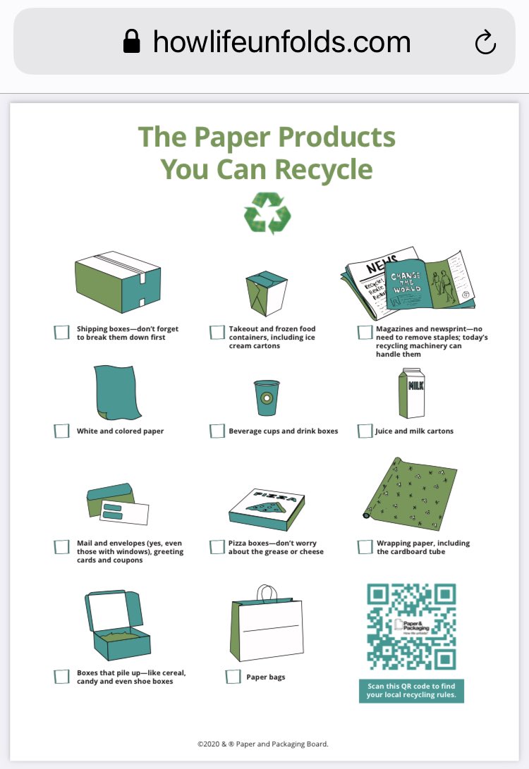 TeacherReuse's tweet photo. For more paper recycling tips, visit https://t.co/Oqee2WBG9F or https://t.co/sJ2nq9e8qm.
@americanforests
@howlifeunfolds
#recycleright #recycleoften #knowbeforeyouthrow
#keepgabeautiful
#keepfocobeautiful
#forsythcountyga
#garecycles https://t.co/5odc12HqAm