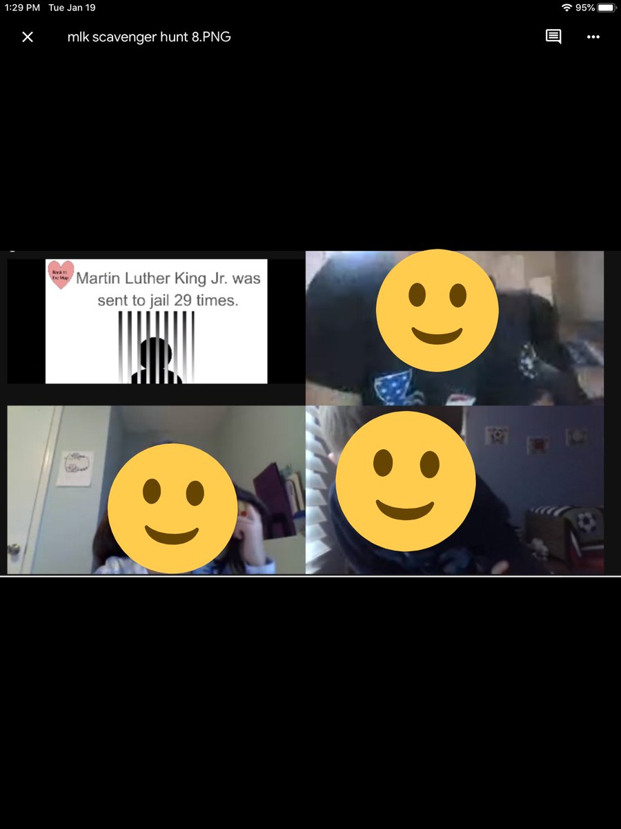 MrsManley5's tweet photo. On Friday, we had a great day learning all about Dr. Martin Luther King Jr. and his accomplishments. We used a lot of teamwork and creativity to complete a virtual scavenger hunt, code, listen to his speech, and think about our own dreams! @tincroadschool #MLKDay https://t.co/beSGsM4hG3