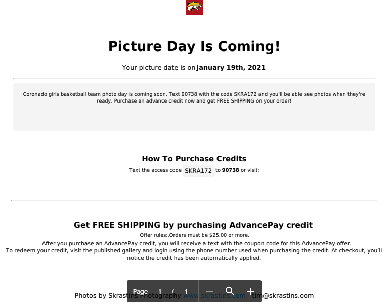 Jv-c uniforms issued 3pm in aux.....pictures at 330....varsity pictures at 430pm followed by varsity practice.