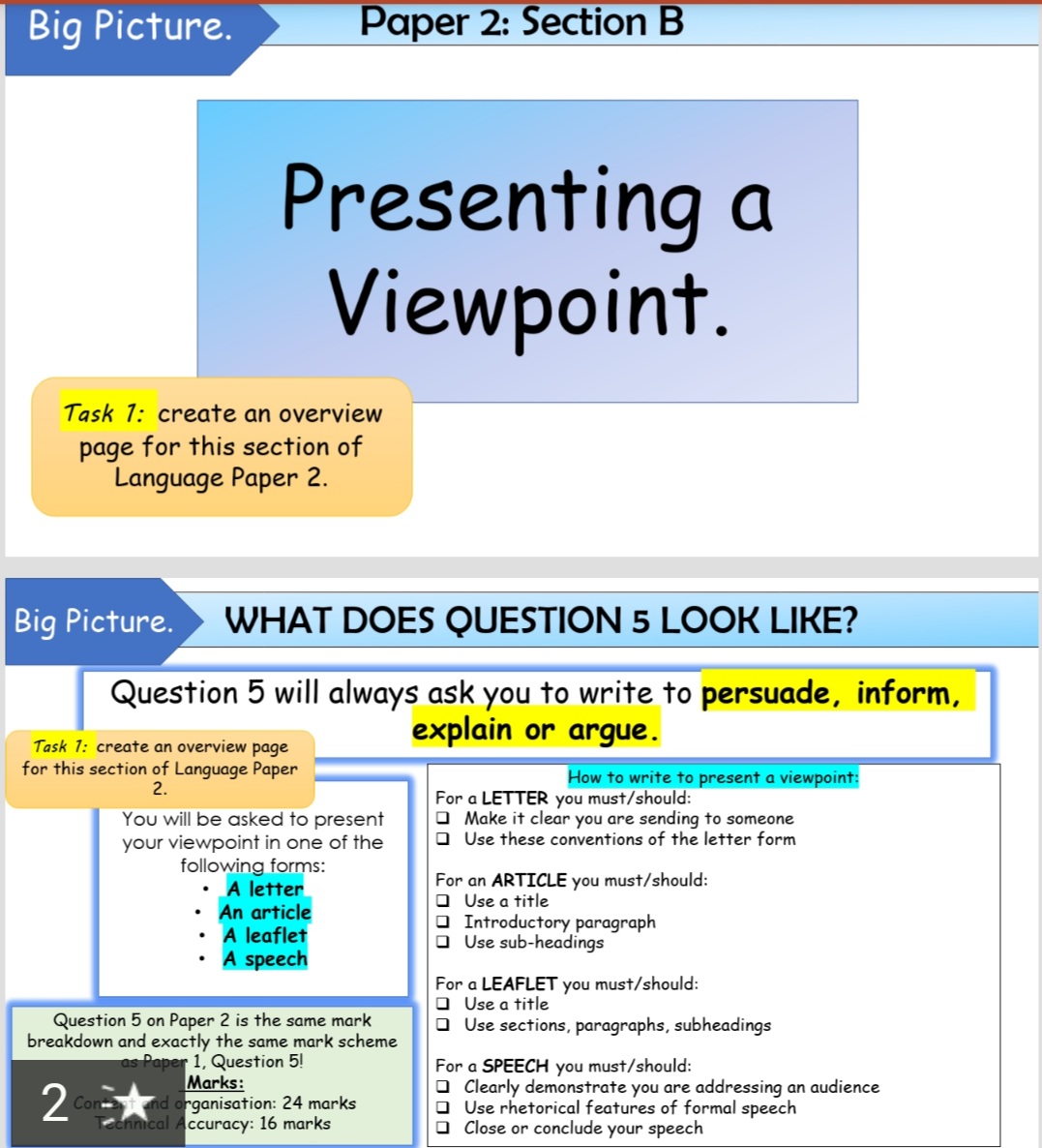 MrsHendyTeach's tweet photo. Kids sharing computers and students needing to access materials at different times means that it is so important that PPTs have tasks clearly labelled. My #remotelearning resources all follow this structure and I'm not spending hours planning. #teacherlife #homelearning https://t.co/kIVvV2lNLe