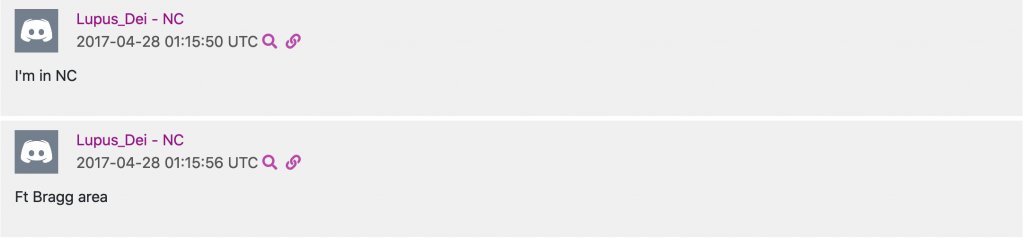 5/ He did this while serving in the US Army. How do we know? He told us, as we see here in posts elsewhere on Discord.