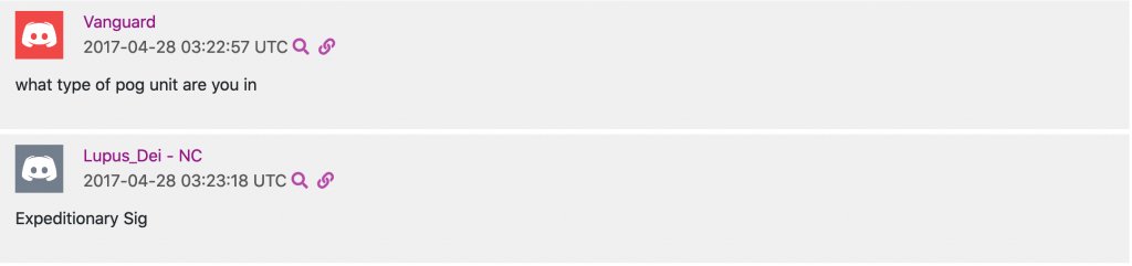 5/ He did this while serving in the US Army. How do we know? He told us, as we see here in posts elsewhere on Discord.