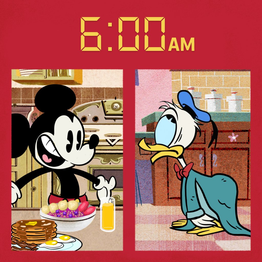 Disney (@Disney) on Twitter photo 19/01/2021 18:59:52 Good morning, Mickey! ☀️ Sorry about the wake-up call, Donald. 💤 Good morning, Mickey! ☀️ Sorry about the wake-up call, Donald. 💤