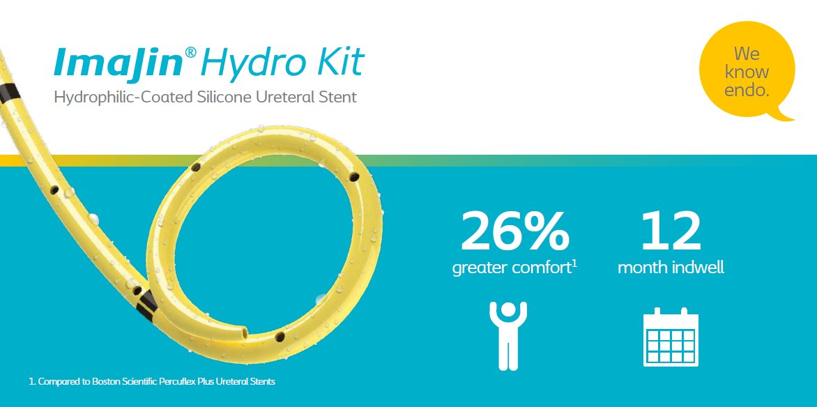 Coloplast_MD's tweet photo. Long-term-indwell and clinically demonstrated patient comfort. #ImaJin Hydro is an ideal stent option for chronic stone patients. #GrabTheYellowStent #WeKnowEndo #UroSoMe #Urologist #fURS
https://t.co/wyp3oQGDuc https://t.co/md9MvaG6ps
